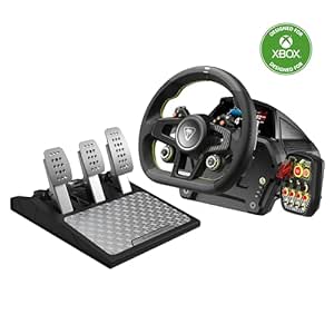 Turtle Beach VelocityOne Race Wheel & Pedal System Licensed for Xbox Series X|S, Xbox One, Windows PCs – 7.2Nm Direct Drive Force Feedback, 3 Pedals & Magnetic Paddle Shifters, Hall Effect Sensors