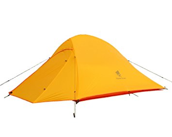GEERTOP 2 Men 3-4 Season 4 lbs 20D Lightweight Waterproof Dome Backpacking Tent For Camping Hiking Climbing Travel