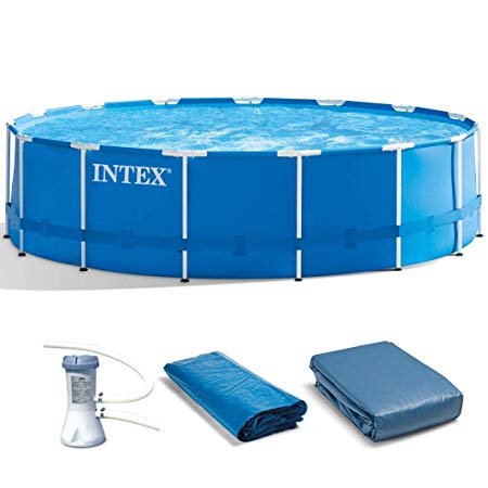 Intex Metal Frame Pool Set, 15-Feet by 48-Inch