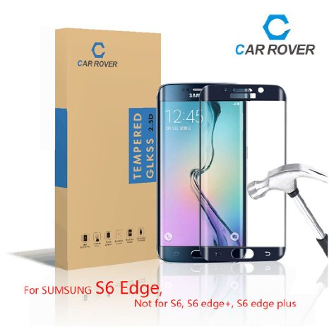 S6 Edge Screen Protector Car Rover Full Coverage Premium Tempered Glass Screen Protector Film for Samsung Galaxy S6 Edge Deep blue