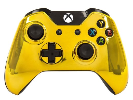 Gold Xbox One Rapid Fire Modded Controller Pro Finish 40 Mods for COD Advanced Warfare Ghosts Quickscope Jitter Drop Shot Auto Aim Jump Shot Auto Sprint Fast Reload Much More