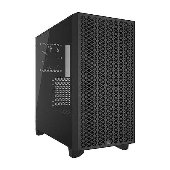 CORSAIR 3000D Airflow Mid-Tower PC Case - Black - 2X SP120 Elite Fans - Four-Slot GPU Support – Fits up to 8X 120mm Fans - High-Airflow Design