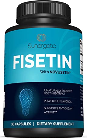 Premium Fisetin Supplement – Powerful Fisetin with Novusetin to Support Healthy Aging and Brain Health – 125mg of Fisetin per Capsule – 30 Fisetin Capsules