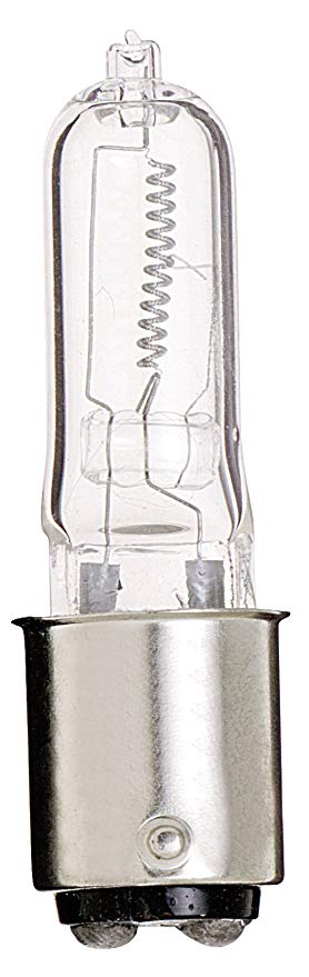 Satco S1981 120V 50-Watt T4 DC Bayonet Base Light Bulb, Clear