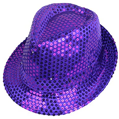 DB LED Flashlight Fedora hat, Unisex, Colorful, Suitable for Party and Club, Light up The Night