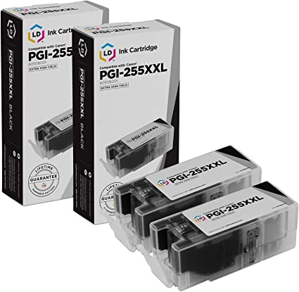 LD Products Compatible Ink Cartridge Replacement for Canon PGI-255XXL 8050B001 Extra High Yield (Black, 2-Pack)