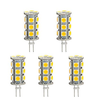HERO-LED BTG4-18T-WW Back Pin Tower G4 LED Halogen Replacement Bulb, 3.6W, 20-25W Equal, Warm White 3000K, 5-Pack(Not Dimmable)