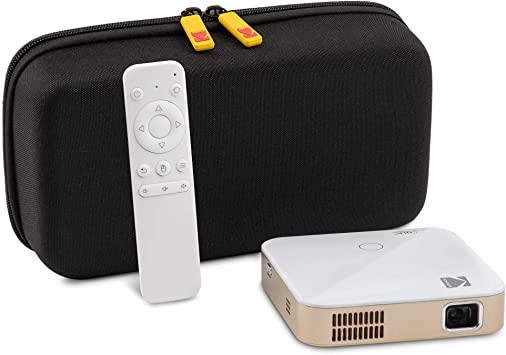 KODAK Luma 350 Portable Smart Projector w/Luma App | Up to 4K Ultra HD Rechargeable Video Projector w/Onboard Android 6.0, Streaming Apps, Wi-Fi with EVA Travel Case