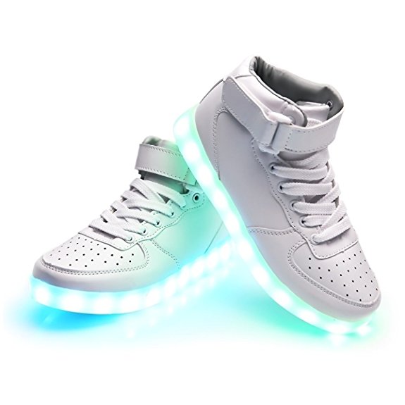 iTURBOS Super  Hover Light Up Shoes - Light Up LED Shoes for Women Men - 7 Static & 3 Dynamic Color Modes, 1 Strobe Mode - Trendy Rechargeable LED Sneakers for Christmas (Charger Included)