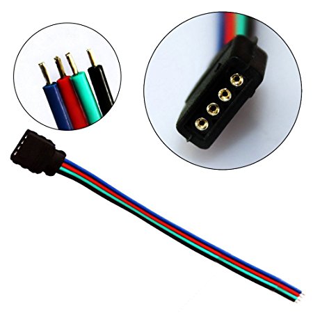 ZITRADES LED RGB Light Strips 10 Pcs Female Connector RGB Wire Cable For SMD 5050/3528 RGB LED Strip light BY ZITRADES