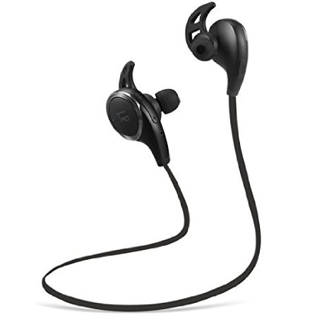 Bluetooth Headphones TaoTronics Wireless Earbuds Sport Earphones Headsets Bluetooth 40 Delicate Sound Build-in Mic aptX CVC 60 Noise-Cancelling-Black