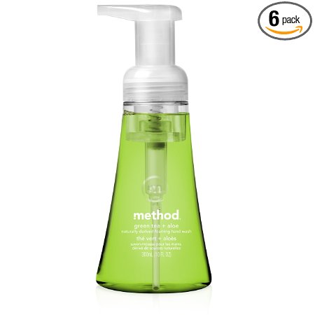 Method Naturally Derived Foaming Hand Wash, Green Tea   Aloe, 10 Ounce (Pack of 6)