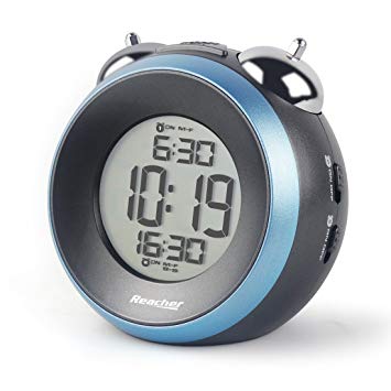 Reacher Loud Alarm Clock for Heavy Sleepers - Dual Alarm Clock with Optional Weekday Alarm, Snooze, Backlight, Battery Operated Twin Bell Alarm Clocks