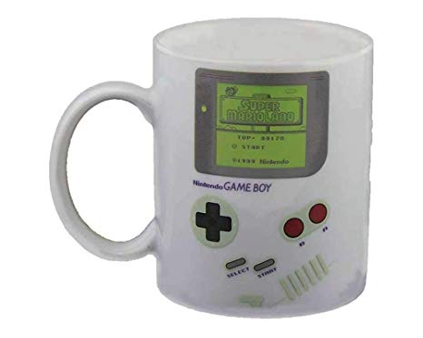 Nintendo Game Boy Heat Change Mug, Ceramic, Multi-Colour  | Heat Sensitive Colour Changing Coffee & Tea Cup | Sensitive To Hot Drinks | Colour & Design Changes When Hot | Great Gift For All Ages