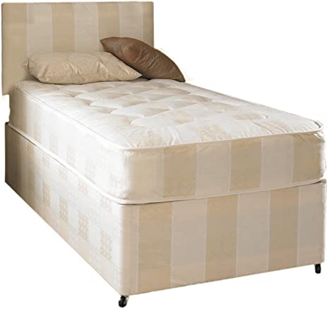 Deep Quilt Divan Bed Including Deep Quilt Mattress And Headboard (Available in 2'6 Small Single - 3'0 Single - 3'6 Large Single - 4'0 Small Double - 4'6 Double - 5'0 KingSize) (3x6'3 Single)