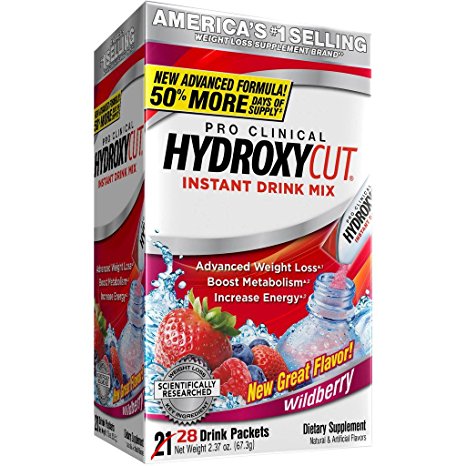 Hydroxycut Pro Clinical Instant Drink Mix Packets - Wildberry - 1.78 oz - 28 ct