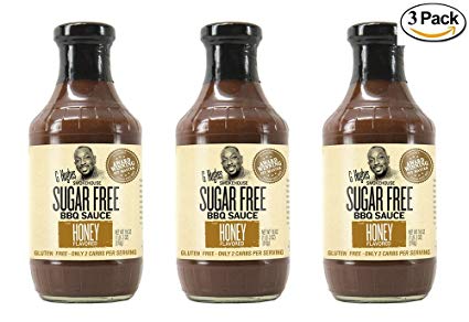 G Hughes Sugar Free Honey BBQ Sauce 18 oz (3 Pack)