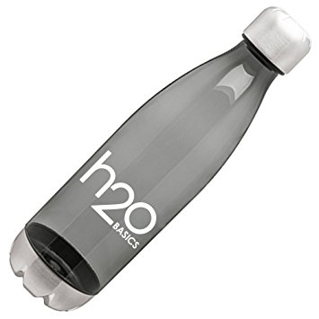 BPA-Free Sport Water Bottles 25 oz, Tritan Non Toxic Plastic, Reusable Flask with Stainless Steel Leak Proof Twist Off Cap & Steel Base, Cola Bottle Shape (Assorted Colors, 25 Ounces)