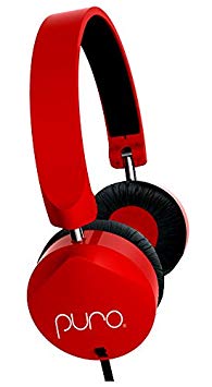 Puro Sound Labs OEH200 Student Safe Studio Grade Over Ear Headphone, Volume Limiting AP Line (Red)