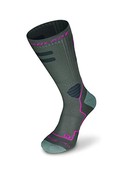 Rollerblade High Performance Women's Socks, Inline Skating, Multi Sport, Dark Grey and Pink