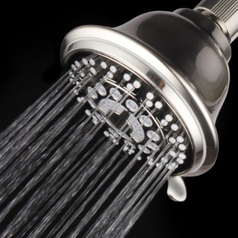 DreamSpa® High-Power Ultra-Luxury 8-Setting Shower-Head by Top Brand Manufacturer (Brushed Nickel)