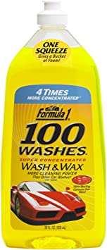 Formula 1 Super Concentrated Car Wash and Wax – Protects and Cleans – 100 Washes