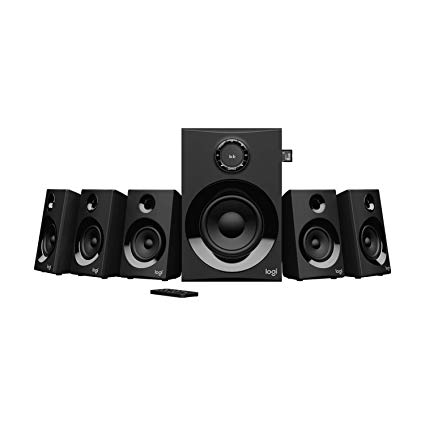 Logitech Z607 5.1 Surround Sound Speaker - Bluetooth - CINCH - 160 W Peak - Remote Control - Compatible with Computers, PCs, TVs, Phones and Tablets