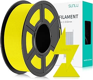 SUNLU High Speed PLA Filament 1.75mm, 30mm/s - 600mm/s Print Range, High Flow Speedy 3D Printer PLA Filament, Designed for Fast Printing, Good for Fast Printing, 1KG Yellow