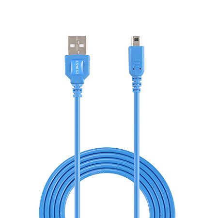 Exlene Nintendo 3DS USB Power Charge cable Play while charging For Nintendo 3DS, 3DS XL, 2DS, 2DS XL LL, DSi, DSi XL (3m/10ft, blue)