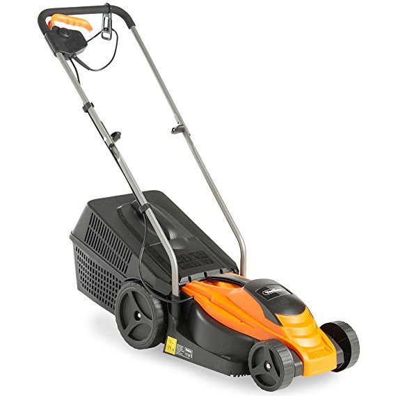 VonHaus 1000W Electric Rotary Lawnmower 32cm Cutting Width & Variable Cutting Height – 30L Capacity