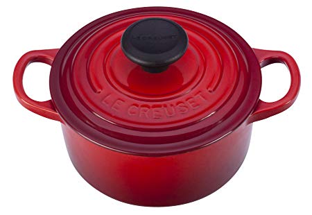 Le Creuset Signature Enameled Cast-Iron 1-Quart Round French (Dutch) Oven, Cerise (Cherry Red)