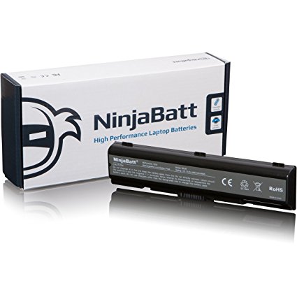 NinjaBatt Laptop Battery for Toshiba Satellite A200 A205 A210 A215 A215-S4697 A300 A305-S6872 A305-S6905 – High Performance [6 Cells/4400mAh/48wh]