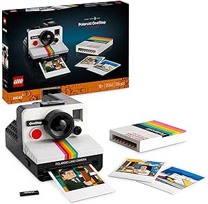 LEGO Ideas Appareil Photo Polaroid OneStep SX-70, Maquette à Construire pour Adultes avec Autocollants, Activité Manuelle, Idée Cadeau pour Fête des Mères 21345