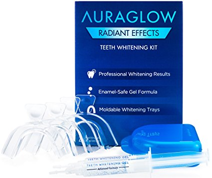 AuraGlow Radiant Effects Teeth Whitening Kit - 35% Carbamide Peroxide - 20 Treatments