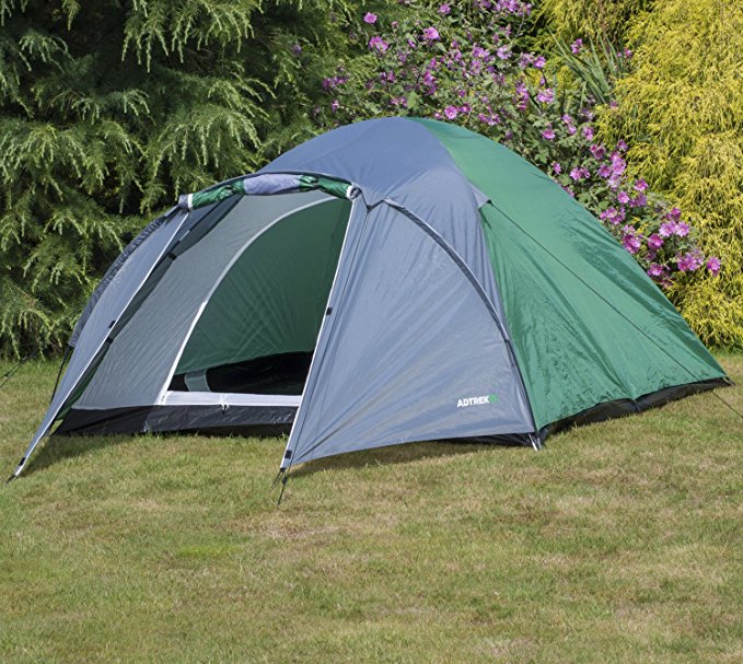 Adtrek Double Skin Dome 4 Man Berth Camping Festival Family Tent