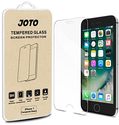 Apple iPhone 7 Tempered Glass Screen Protector, JOTO Tempered Glass Screen Film Guard Rounded Edge Real Glass Screen Protector for iPhone 7 4.7 Inch 2016 (1 Pack)