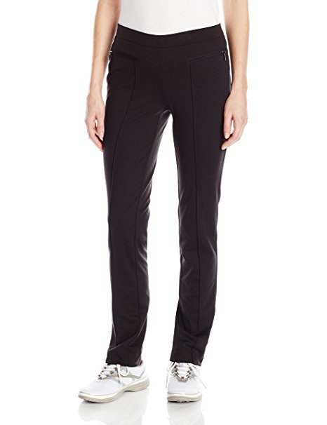 PGA TOUR Women's Comfort Waist Solid Ponte Pant