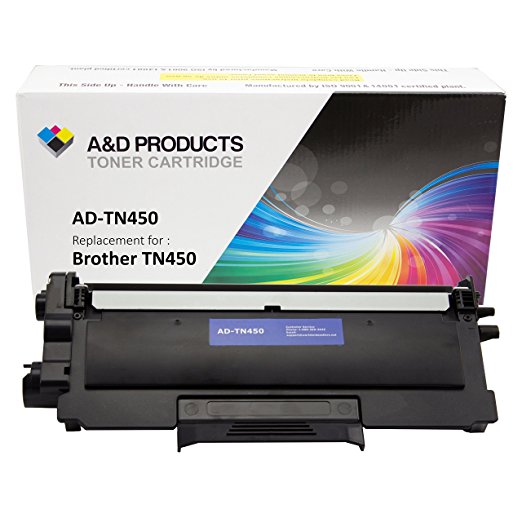 A&D Products Replacement Brother TN450 Toner Cartridge, High Yield (2,600 Yield) - Black