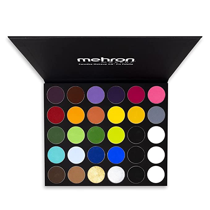 Mehron Makeup Paradise AQ Magnetic & Refillable 30 Color Pro Paint Palette - Face, Body, SFX Makeup Palette, Special Effects, Face Painting Palette for Art, Theater, Halloween, Parties and Cosplay