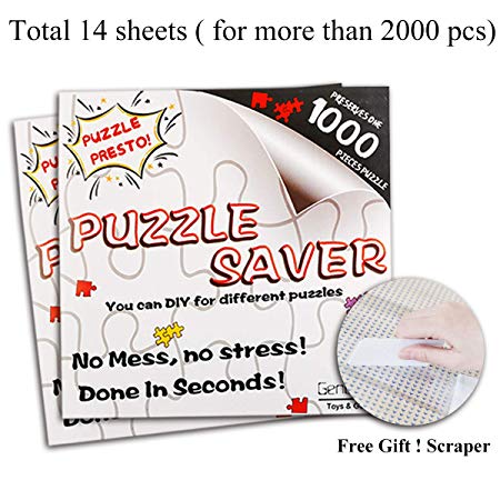 Jigsaw Puzzle Glue Mat Sticks - Adult Peel Stick with Strong Adhensive Paper Roll Up Frame Table Clear Saver
