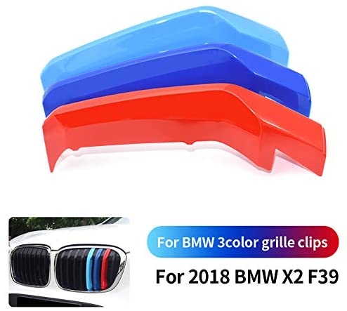 ontto Tri-Color Grille Stripes for BMW X2 F39 Styling Front Grille Cover Insert Trims Decoration