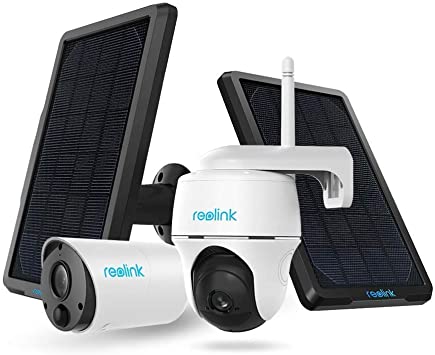 REOLINK Argus Eco/Argus PT with Solar Panel Bundle - Outdoor Security Camera System, Solar Battery Powered, 1080p Waterproof, 2-Way Audio, Support Alexa/Google Assistant/Cloud