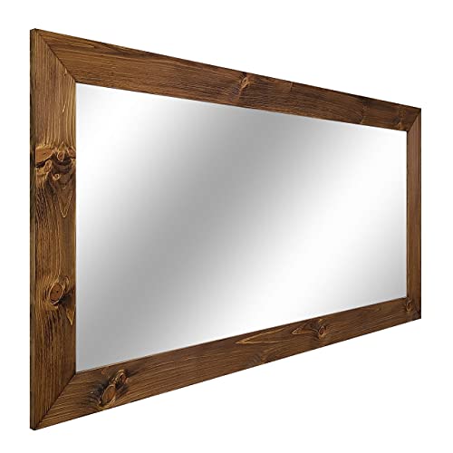 Shiplap Rustic Wood Framed Mirror, 20 Stain Colors, Provincial - Large Wall Mirror, Big Mirror, Wall Mount Mirror, Double Vanity Bathroom Mirror, Long Mirror, Full Length Mirror, Full Body Mirror