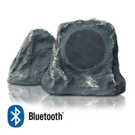 Bluetooth Outdoor Rock Speaker (Grey Slate) - Stereo pair by Sound Appeal