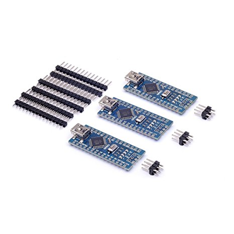 Cylewet 3Pcs USB Nano V3.0 ATMEGA328P Module CH340G 5V 16M Micro-controller Board for Arduino (Pack of 3) CYT1060