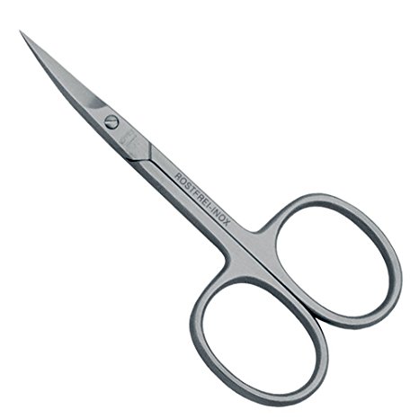 Nippes Solingen Nail Scissor 800R, Curved, German Made Highest Quality Stainless Steel, Sturdy, Durable and Very Sharp - Cuts Through Metal Papir Clip Easily