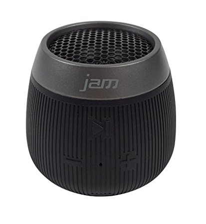 Jam Audio Reload - Portable Bluetooth Speaker, Ultra-Lightweight, 5hr Play Time Battery Life, Aux-In, Mic Speakerphone, Micro USB Rechargeable, Wireless Connect iPhone, iPad, Samsung   More - Black