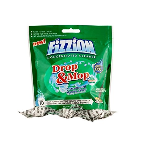 Fizzion Drop & Mop Home Concentrated Mopping Tablets 15 Tablets Makes 270oz