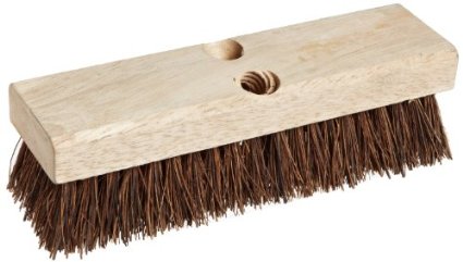 Weiler 44026 Palmyra Fill Deck Scrub Brush with Wood Block, 10" Overall Length