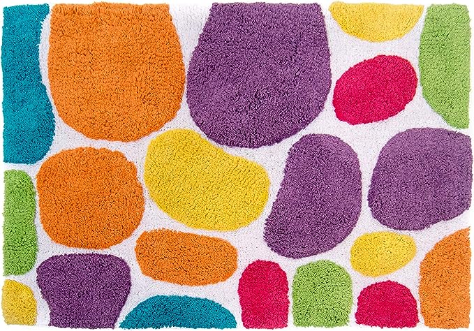 Chesapeake Merchandising Inc. Pebbles Brights Bath Rug, 24" x 36", Rainbow Multi